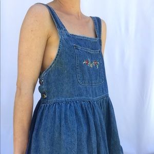 Vintage blue overall dress